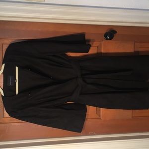 Banana republic black linen duster length jacket
